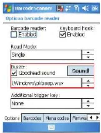 BarcodeScanner Option barcode reader Barcode reader: Enabled Keyboard hook: Enabled Read Mode: Single Buzzer: Goodread sound Sound Windows\okbeep.way Additional bigger key: None Options Barcodes Manucodes Fimeral