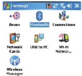 Settings Beam Bluetooth Connections Network Cards USB to PC Wi-Fi Network... Wireless Manager