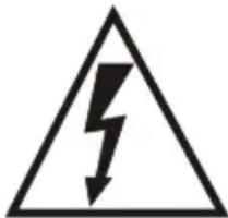 Warning symbol for electrical hazard, featuring a lightning bolt inside a triangle