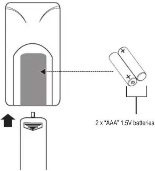 2 x "AAA" 1.5V batteries