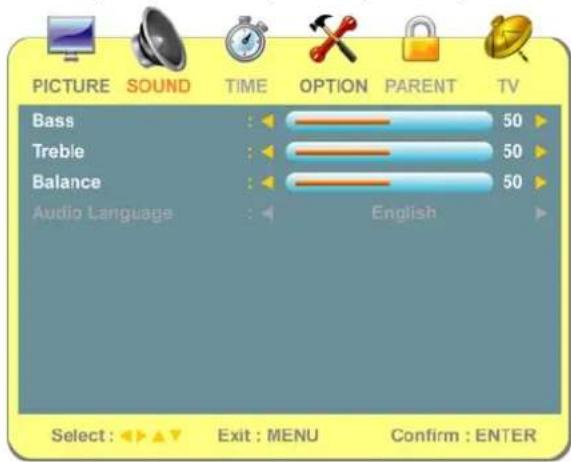 AOC L19W698 - —To set the audio quality and status - 2