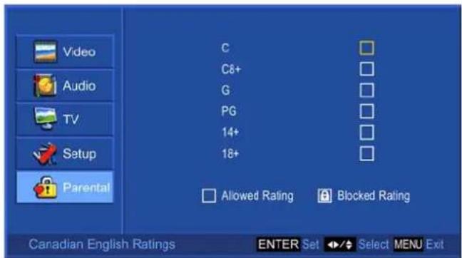 AOC L32W698 - —To set up Parental Control options - 7