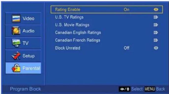 AOC L32W698 - —To set up Parental Control options - 4