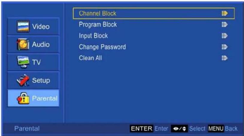 AOC L32W698 - —To set up Parental Control options - 2