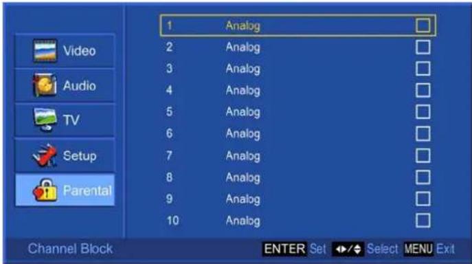 AOC L32W698 - —To set up Parental Control options - 3