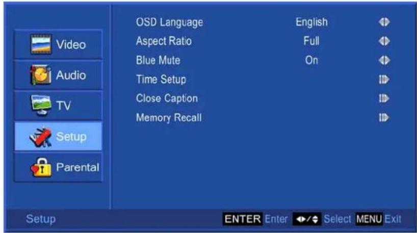 AOC L32W698 - Setup Menu - 1