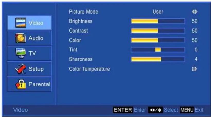 AOC L32W698 - —To adjust the picture quality - 1