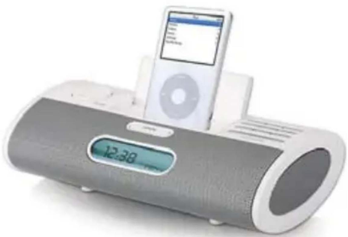 COBY CS-MP150 - Digital Alarm Clock/Radio with iPod® Docking Station - 1