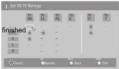 JVC AV-56P787 - Directions to set US V-Chip Ratings - 3