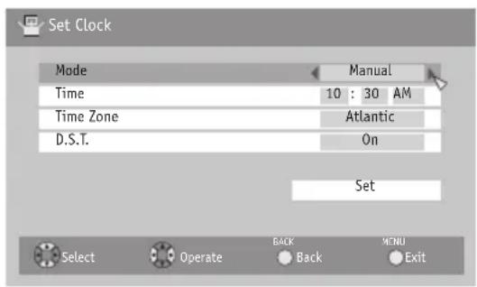 JVC AV-56P787 - Manual Clock Set - 1