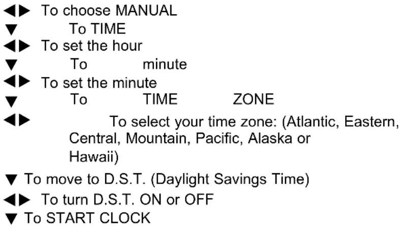 JVC HD-56FB97 - Manual Clock Set - 2