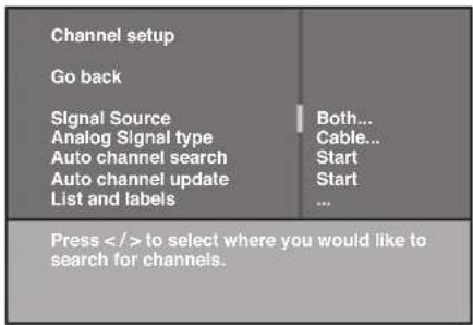 RCA R56WH76 - Setup Menu - 1
