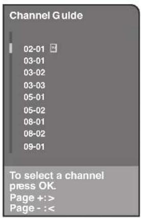 RCA R56WH76 - Channel Guide Menu - 1