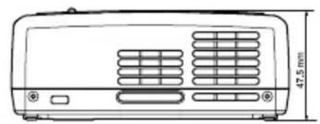VIEWSONIC PJ106D - Dimensional drawings (unit : mm) - 2