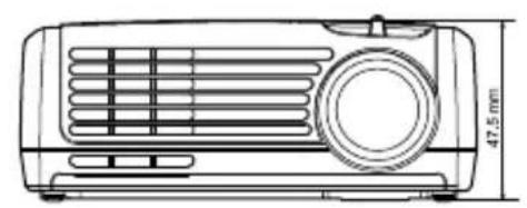 VIEWSONIC PJ106D - Dimensional drawings (unit : mm) - 1