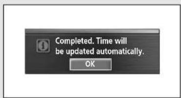 Completed. Time will be updated automatically. OK