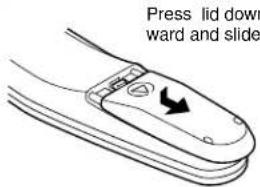 SANYO PLC-UF15 - Remote Control Batteries Installation - 2