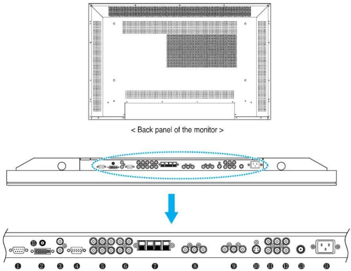 < Back panel of the monitor >