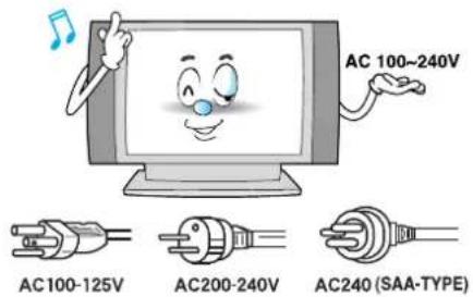 AC 100-240V AC 100-125V AC 200-240V AC 240 (SAA-TYPE)