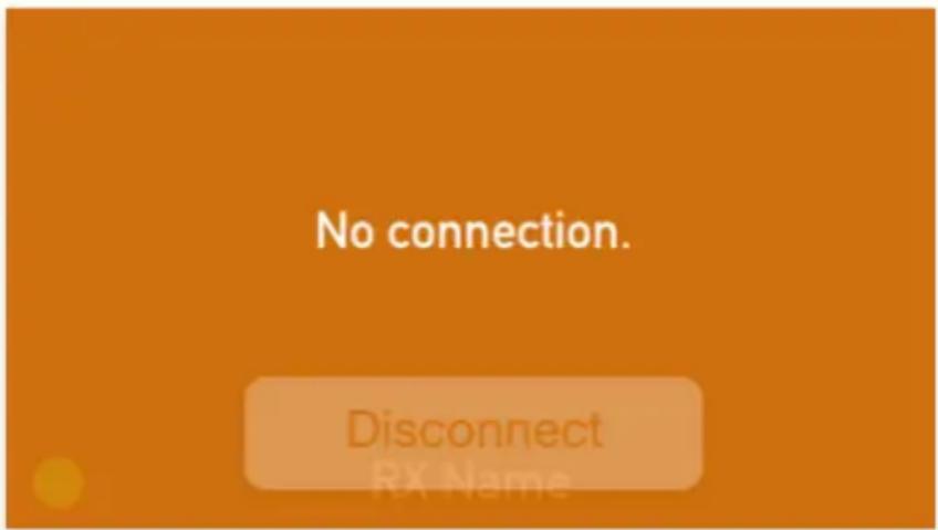 No connection. Disconnect RX Name