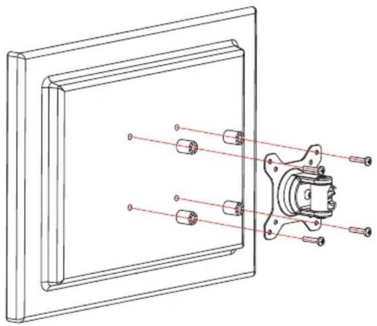 Gabor TSM-1327 - STEP 1: Installing Dual Mounting Bracket On Rear Of Flatscreen - 1
