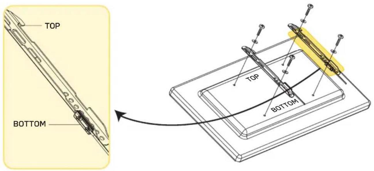 Gabor FM-4265 - Installing Dual Mounting Brackets On Rear Of Flatscreen - 1