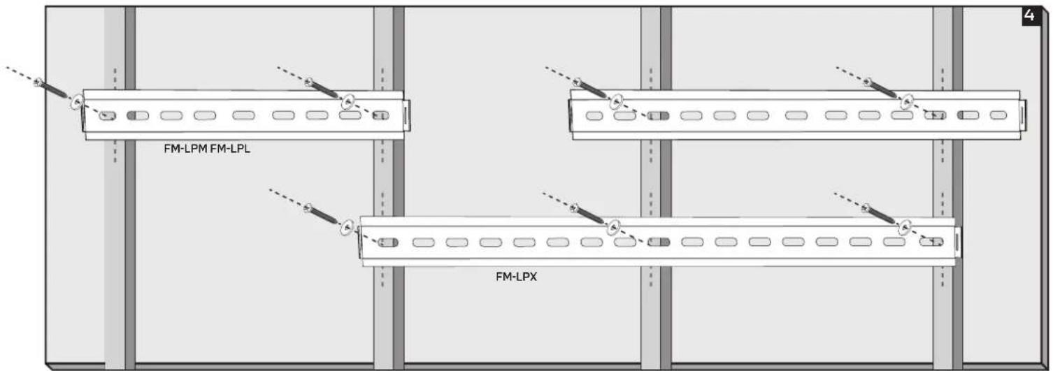 Gabor FM-LPM - Attaching the Wall Bracket to Wooden Studs - 4