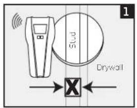 Gabor TM-SS - Attaching the Wall Bracket to Wooden Studs - 2
