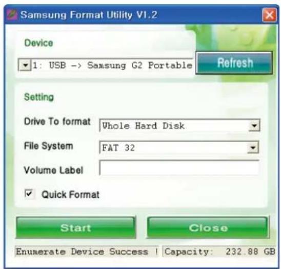 SAMSUNG HX-MU040DC - Reformat to FAT32 - 1
