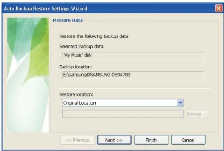 SAMSUNG HX-MU040DC - Restoring Backup Data - 2