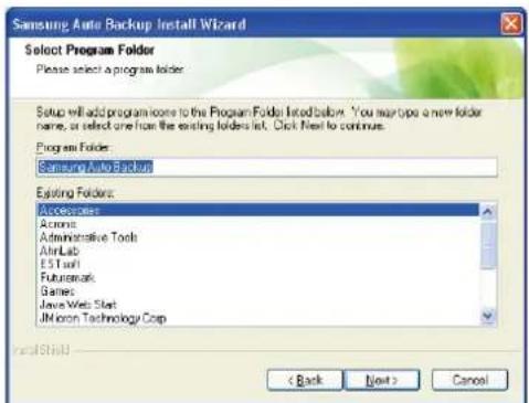 SAMSUNG HX-MU040DC - Samsung Auto Backup Installation - 8
