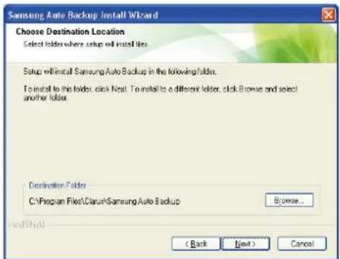 SAMSUNG HX-MU040DC - Samsung Auto Backup Installation - 7