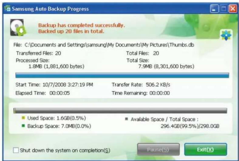 SAMSUNG HX-MU040DC - Data Backup using Samsung Auto Backup - 11