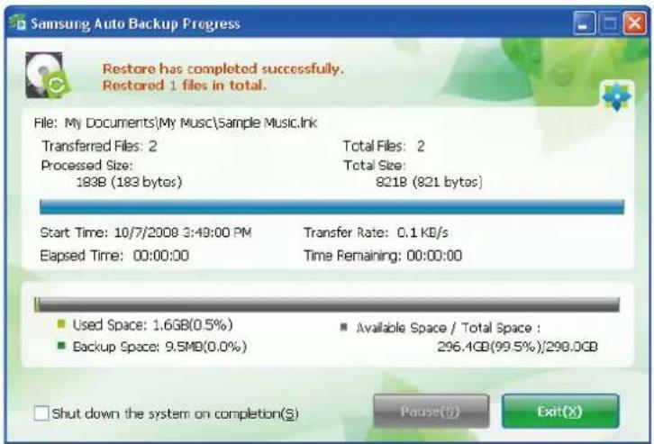 SAMSUNG HX-MU040DC - Restoring Backup Data - 5