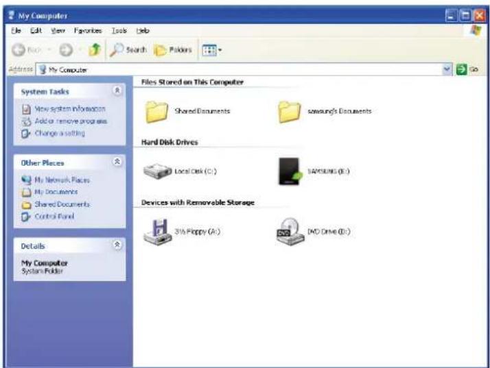 SAMSUNG HX-MU040DC - Figure 4. In the Windows Explorer, you will see a new Samsung drive - 1