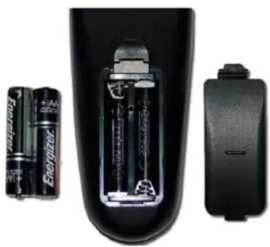 Sceptre X270BV-FHD - Installing Batteries to the Remote Control - 1