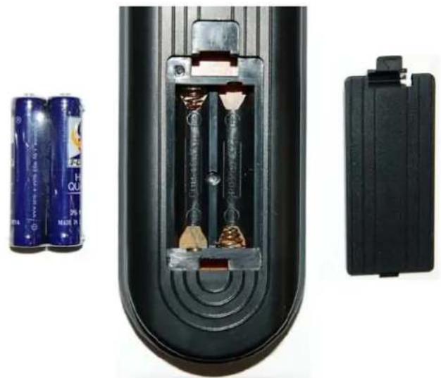 Sceptre E425BV-FHDD - Installing Batteries to the Remote Control - 1