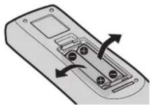 PANASONIC PT-EX520U - Remove the batteries. - 1