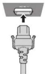 PANASONIC PT-EX520U - Attaching the power cord - 1
