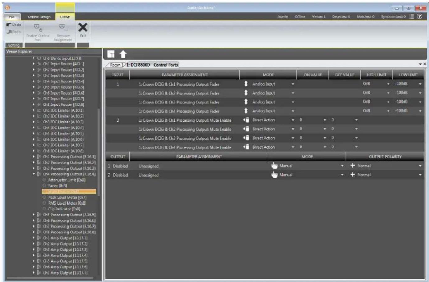 CROWN DriveCore Install DCi 8|600DA - Software Parameters - 3