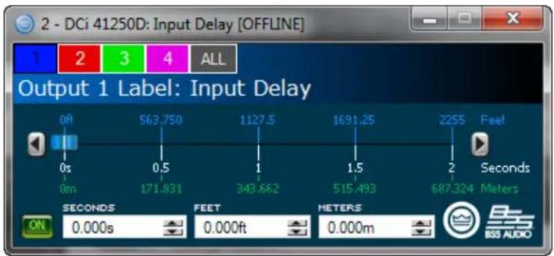 CROWN DriveCore Install DCi 4|1250DA - Input Delay and Driver/Output Delay - 1
