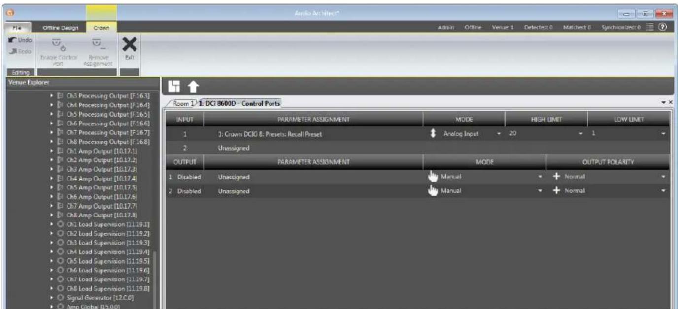 CROWN DriveCore Install DCi 4|1250DA - Software Parameters - 2