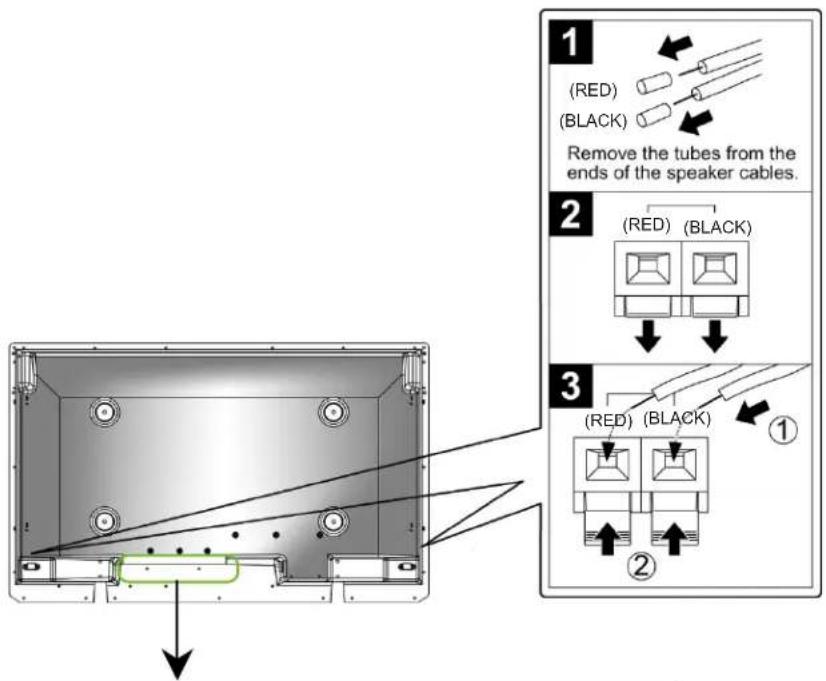 OPTOMA PD50A - How to connect the speakers (Optional) - 1