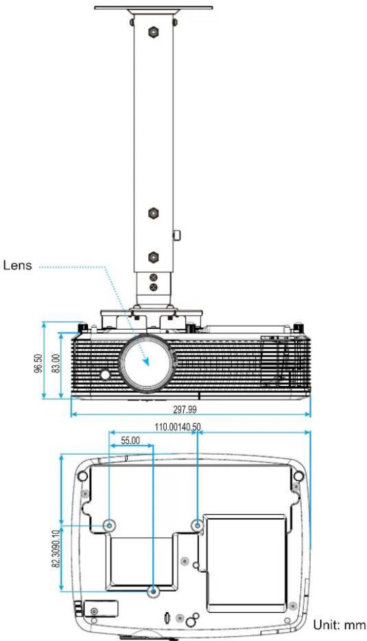 Lens 96.50 83.00 297.99 110.00140.50 55.00 82.3090.10 Unit: mm