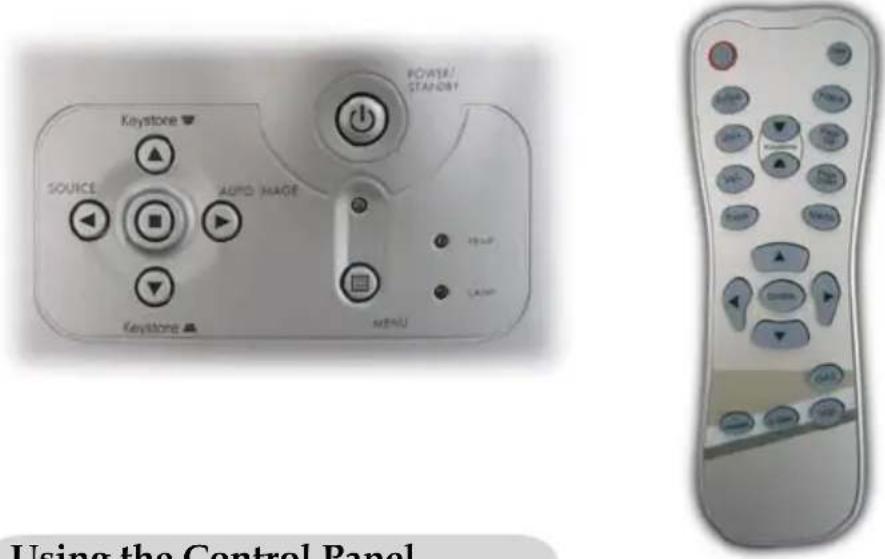 Keystone SOURCE AUTO HAGE KEystone MENU POWER/ STANDAY 10:45 12:00 Using the Control Panel