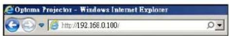 OPTOMA 4K500 - Type in the IP address and Subnet mask, then press "OK". - 2