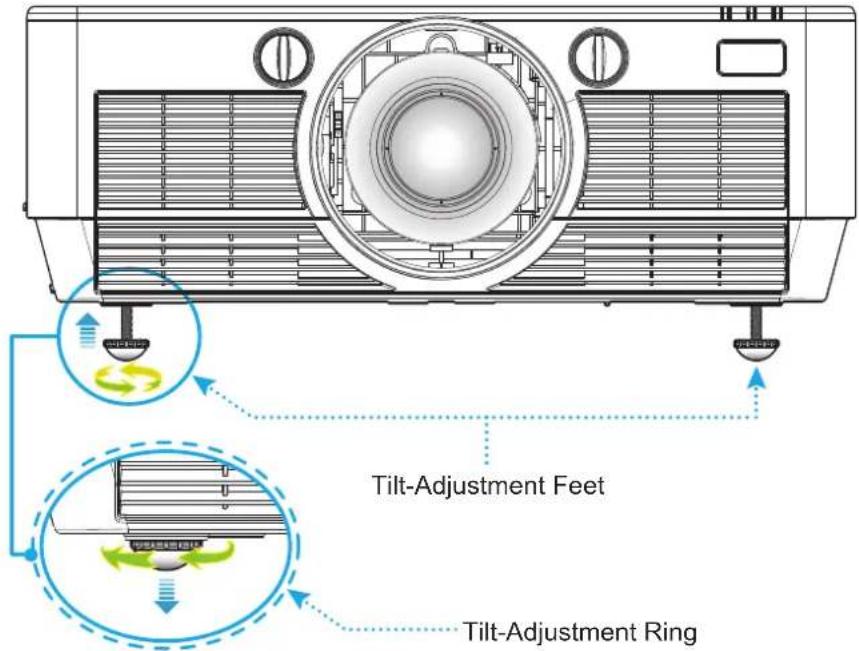 Tilt-Adjustment Feet Tilt-Adjustment Ring