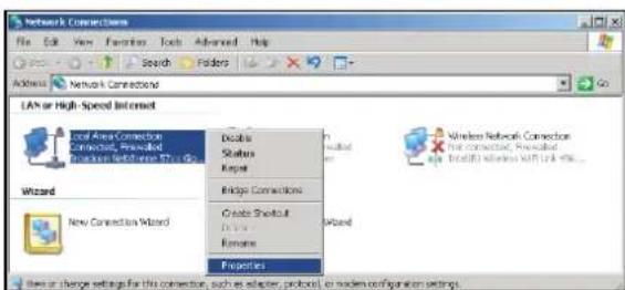 Network Connections File Edit View Favorites Tools Advanced Help Address Network Connections LAN or High-Speed Internet Local Area Connection Connection, Replaced Transaction Interface (TH) - Go Decis Status Repos Bridge Connections Create Shortfall Ename Properties New Connection Wizard Wireless Network Connection the connector, Replaced get total() wireless with link free... Wizard
