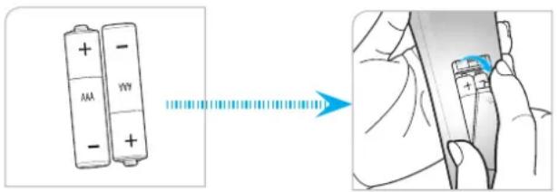 Diagram showing battery charge distribution before and after a photo of a hand holding a device with a blue clip.