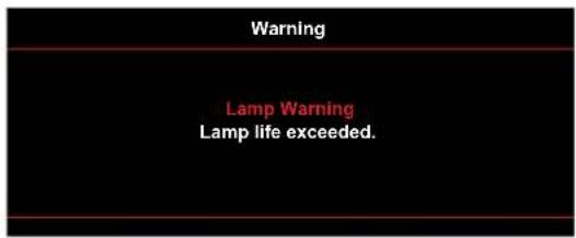Warning Lamp Warning Lamp life exceeded.